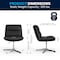 Flash Furniture Chloe Wide Mid-Back Black Padded LeatherSoft Armless Office Chair, Swivel Function, Chrome Frame CH-232196-BK-GG - alternate 4